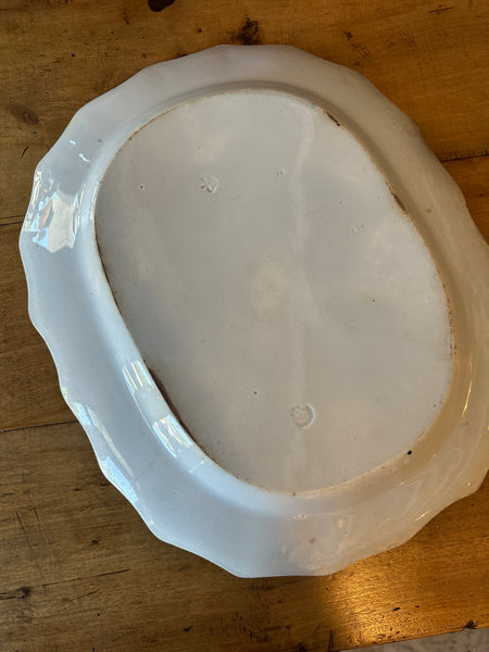 Blue Willow Platter with Scalloped Edge