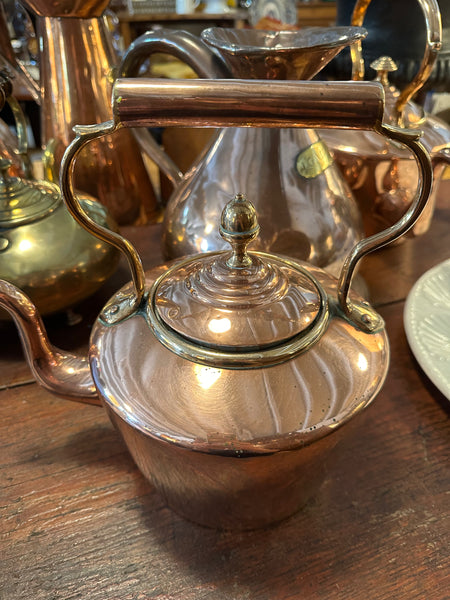 Copper Kettle with Brass Accents