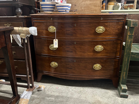 English Mahogany Bow Front Chest