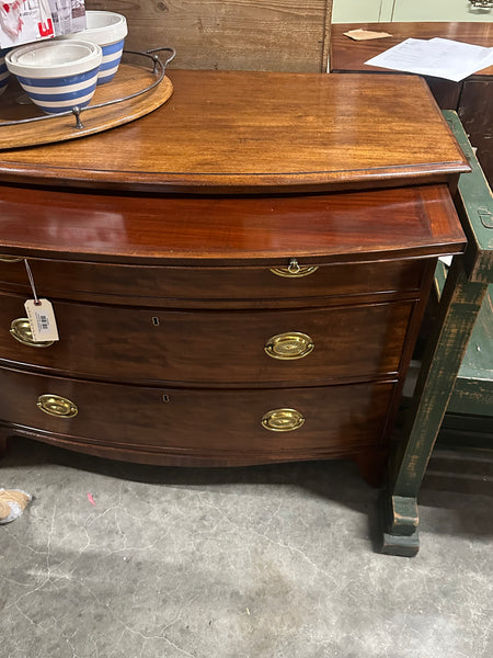 English Mahogany Bow Front Chest