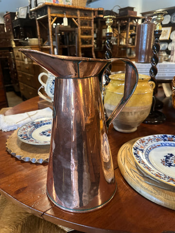 Tall Copper Pitcher, "Longton Iron Mongers"