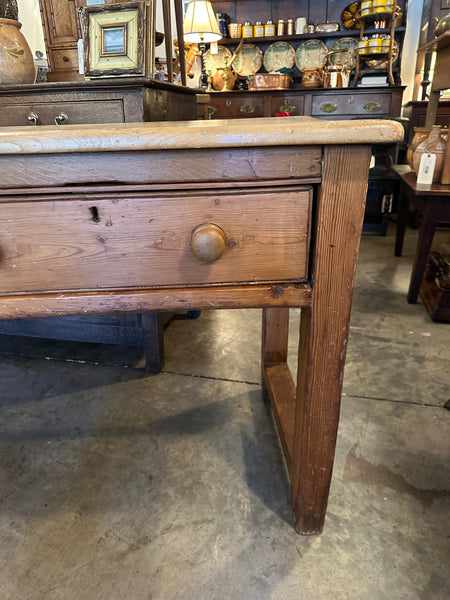 Large Georgian Pine 3-Drawer Dresser Base