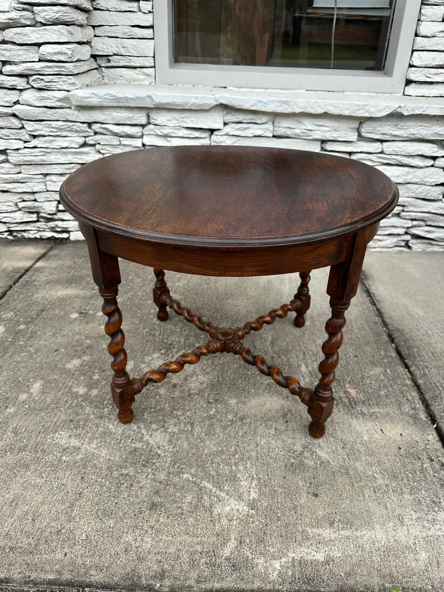 Small Round Barley Twist Coffee Table