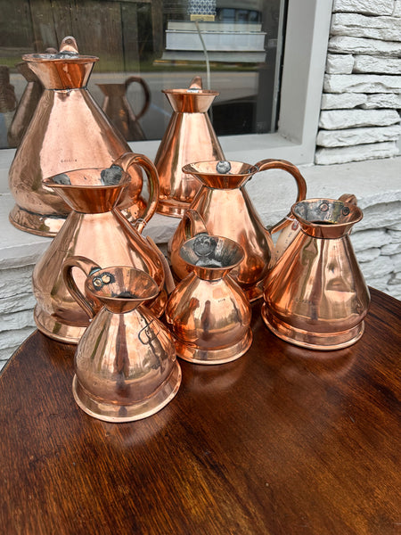 Set of 7 Copper Measures