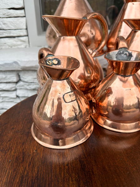 Set of 7 Copper Measures