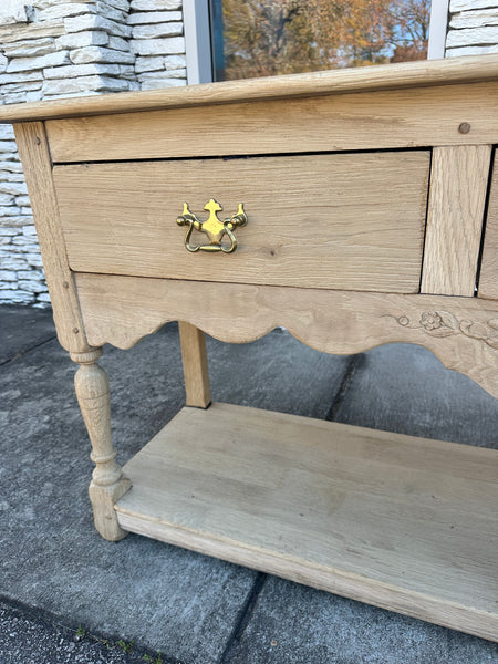 Bleached Oak Dresser Base