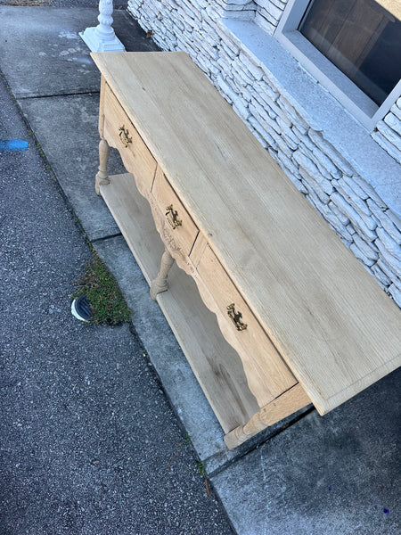 Bleached Oak Dresser Base