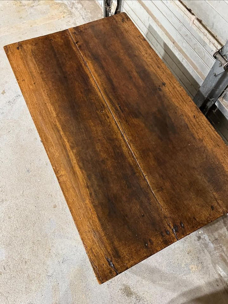 French 2-Board Top Walnut Coffee Table