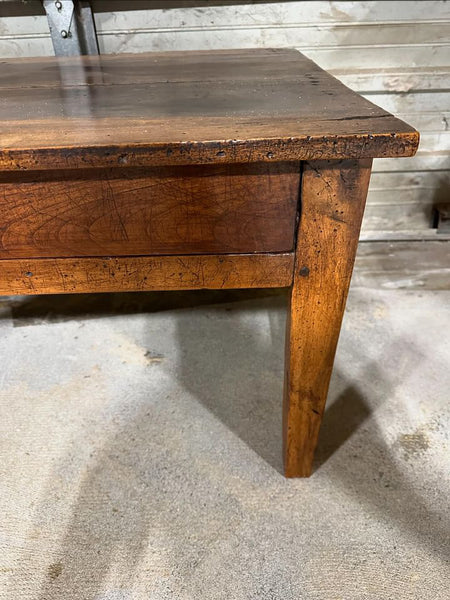 French 2-Board Top Walnut Coffee Table