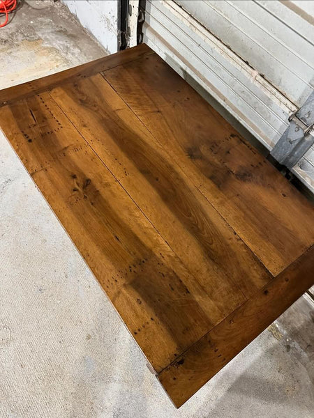 French Walnut Country Table with Drawer, Coffee Table