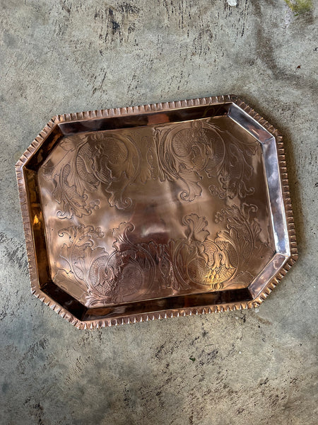 Copper Tray with Beautiful Design
