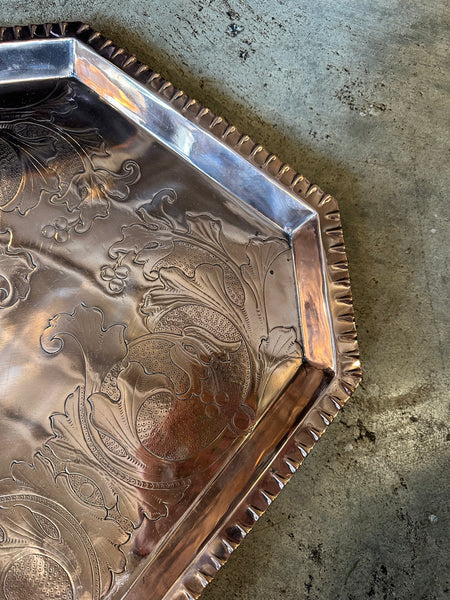 Copper Tray with Beautiful Design