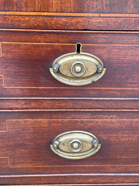 Scottish Mahogany Flat Front Chest with Stringing