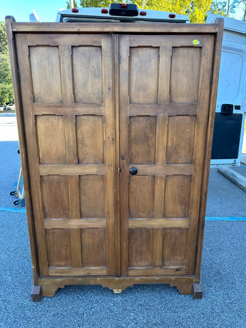 Tall Victorian Pine Hall Cupboard