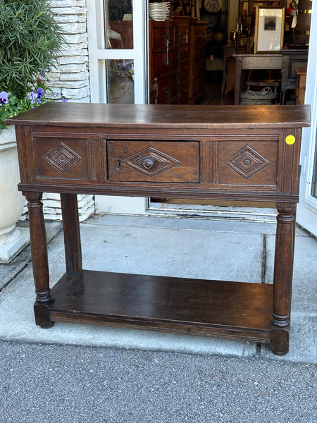 Early Carved Oak Server