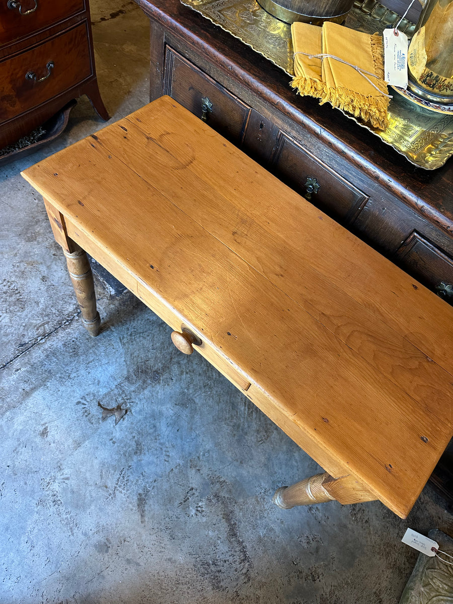 Narrow Pine Side Table – McIntosh Cottage Antiques