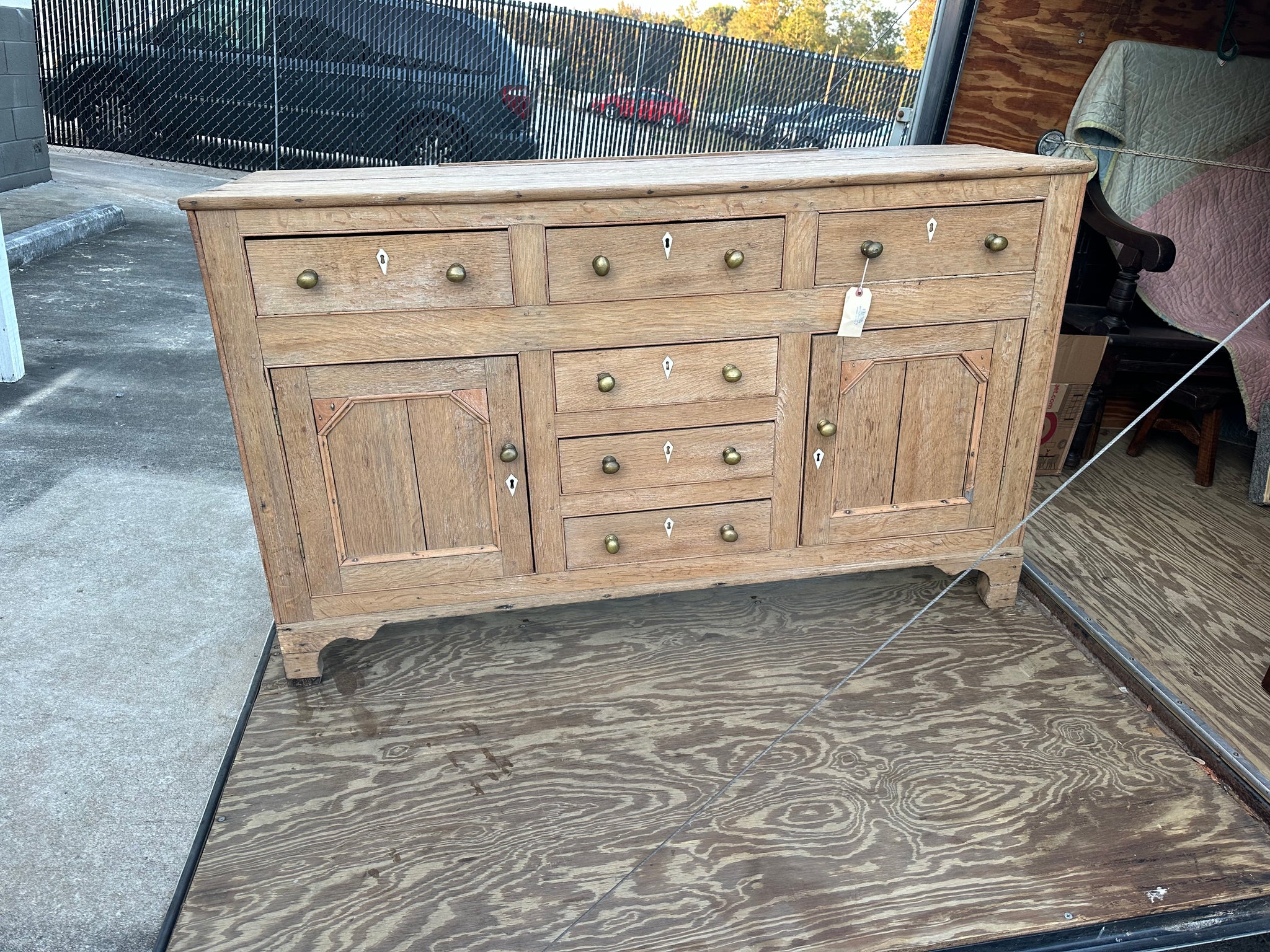 Bleached Oak Dresser Base