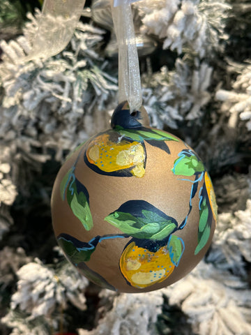 Hand Painted Ornament, Lemons