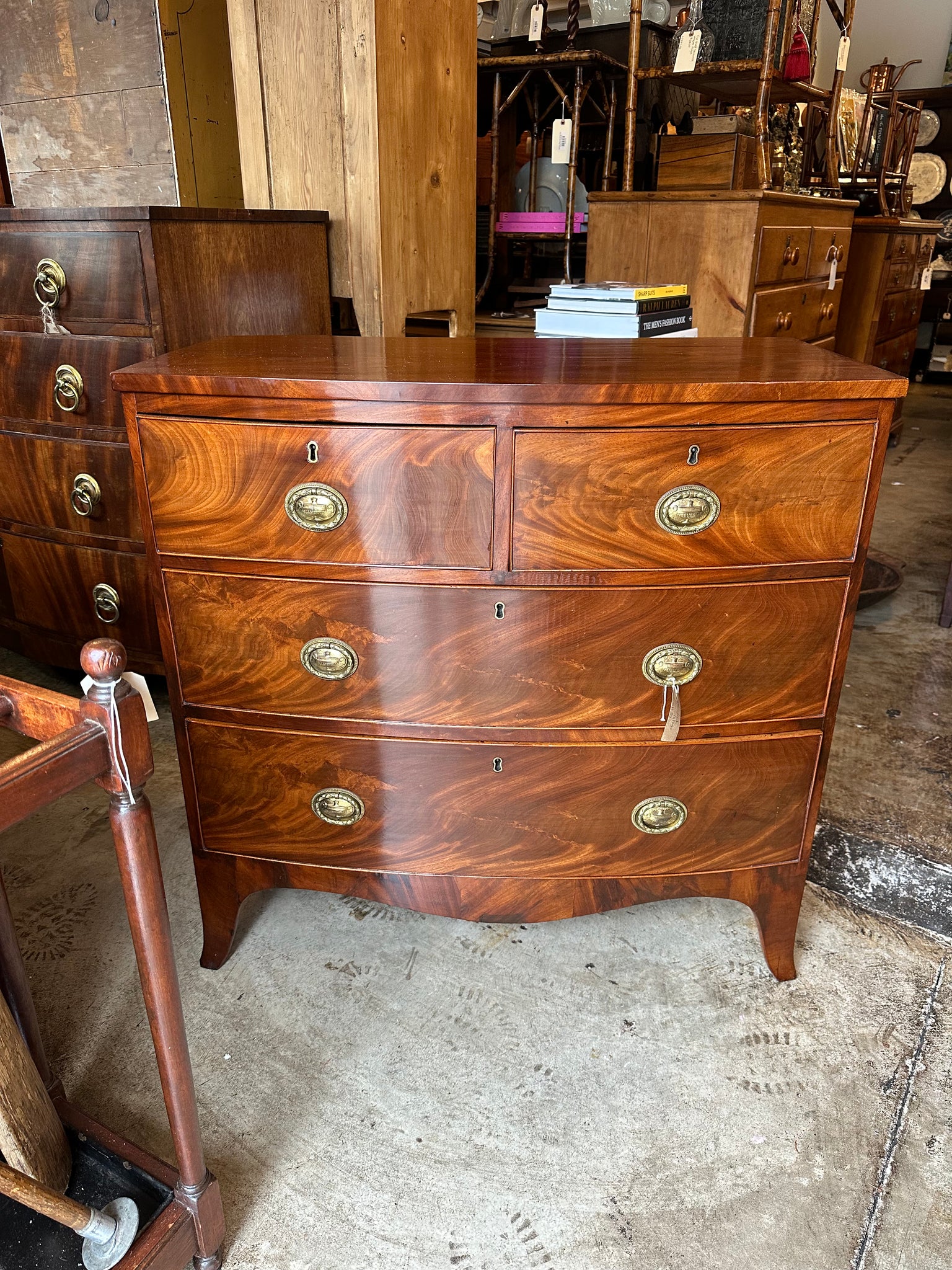 Victorian Mahogany Bow Front Chest