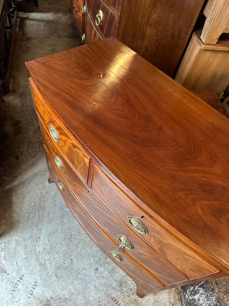 Victorian Mahogany Bow Front Chest