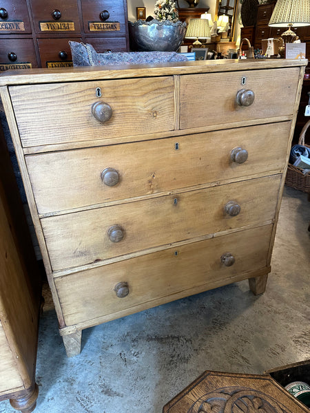 English Pine Chest, 2-Over-3