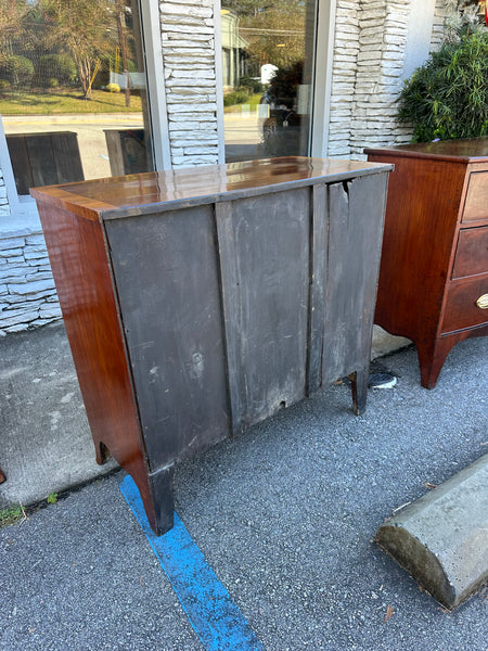 Mahogany Bow Front Chest with Crossbanded Top