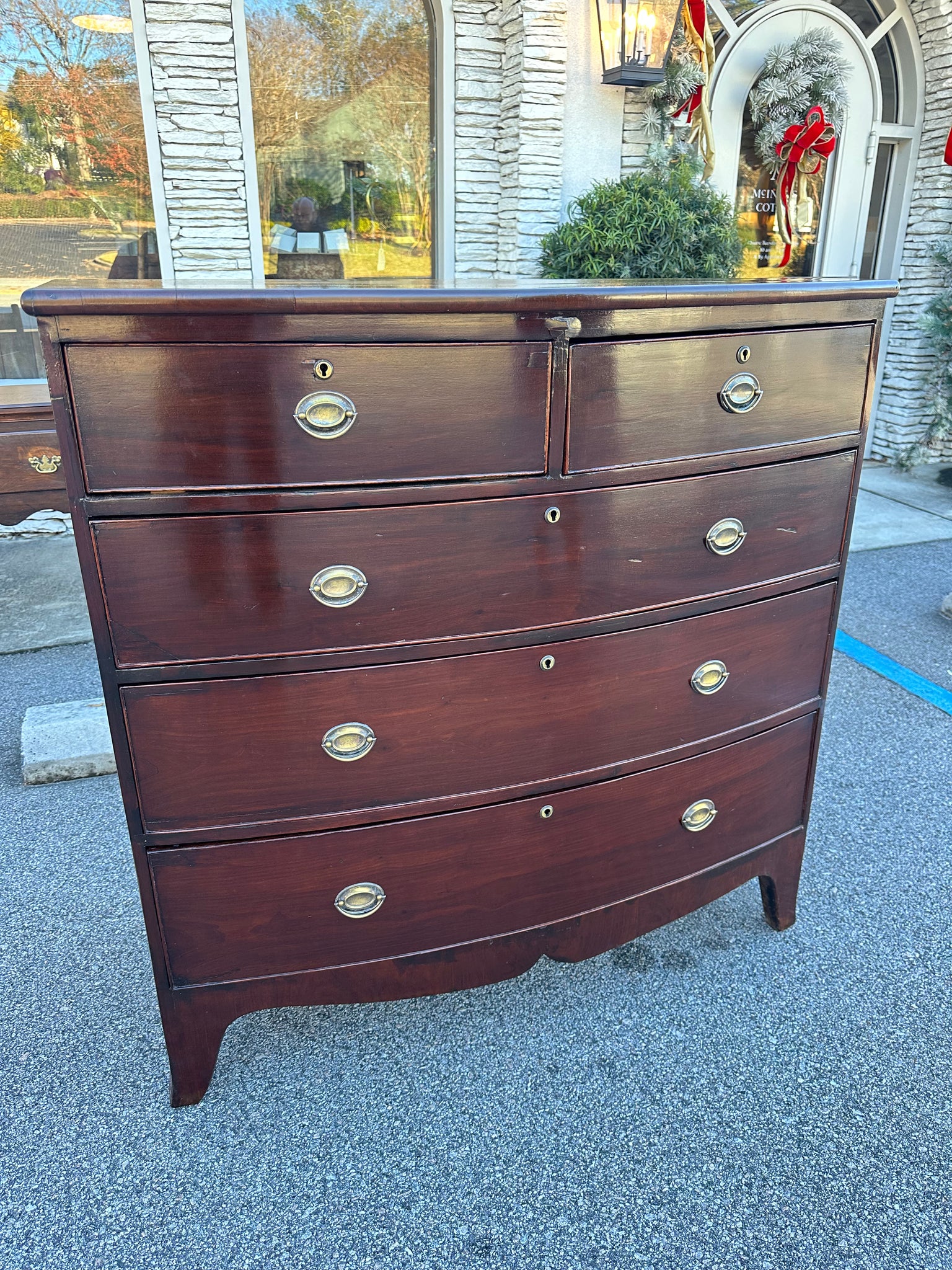 Mahogany Bow Front Chest