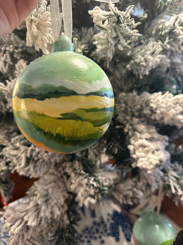 Hand Painted Marsh Ornament, by Angela Hughes Zokan