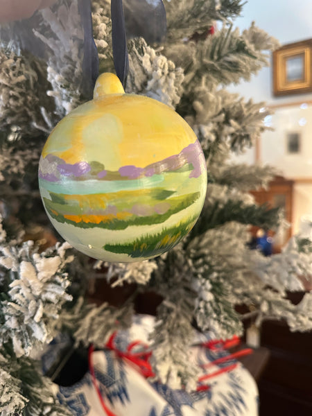 Hand Painted Marsh Ornament, by Angela Hughes Zokan