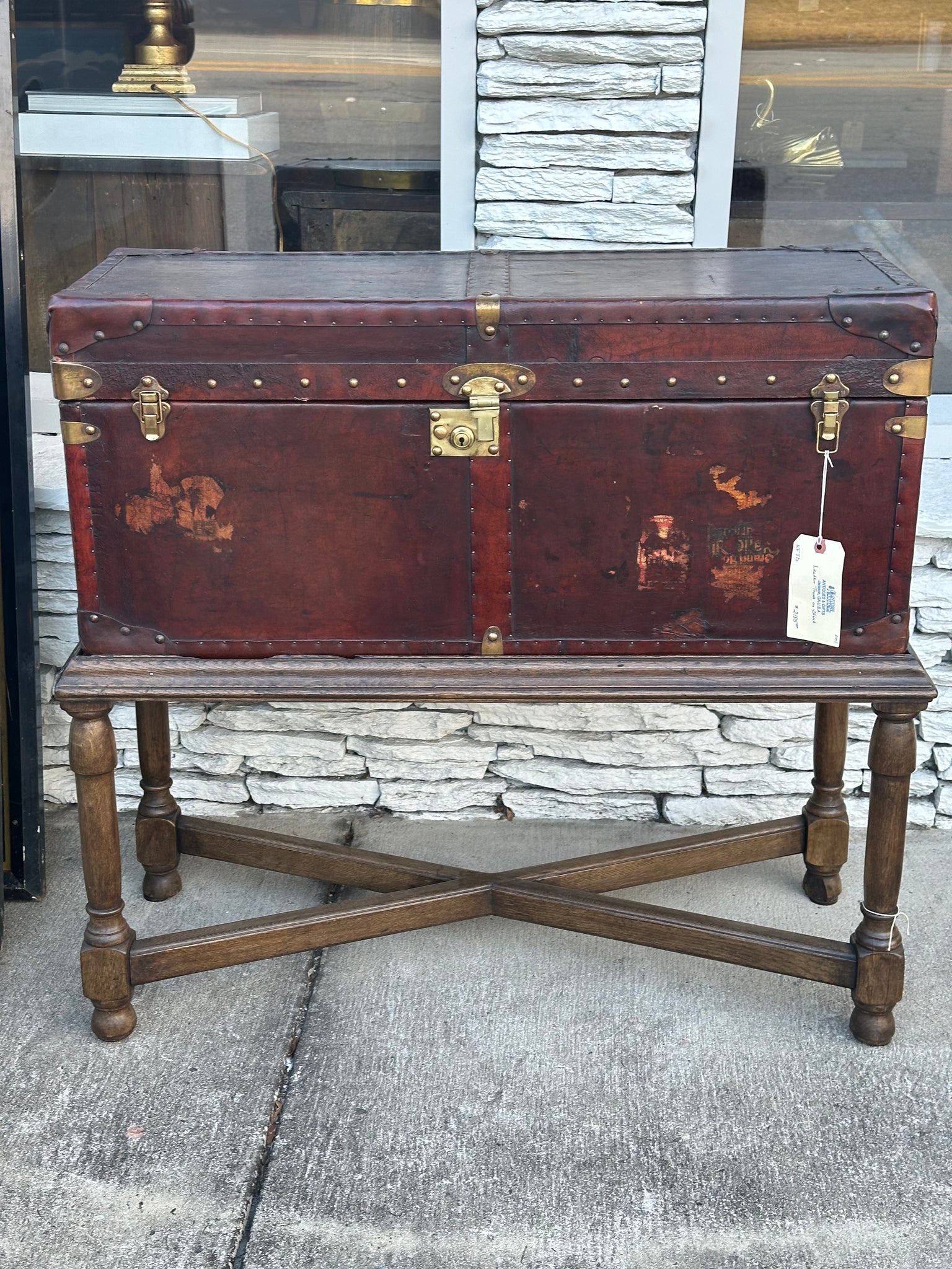 Leather Trunk on Stand, England