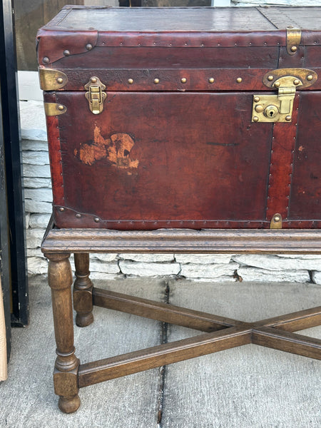 Leather Trunk on Stand, England