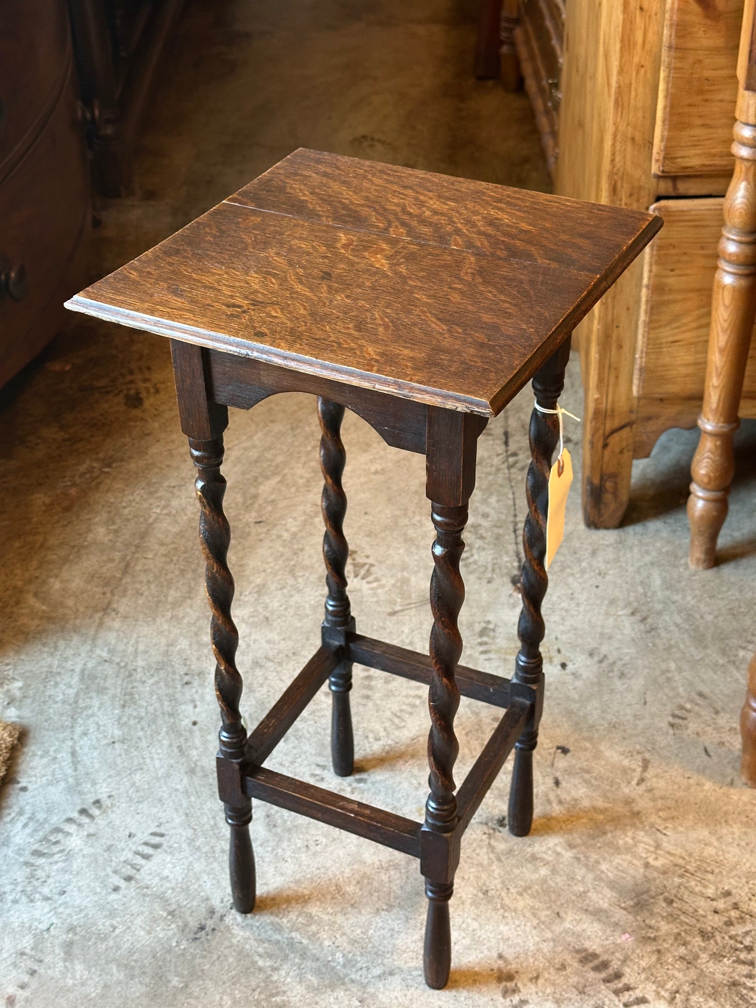 Small English Oak Barley Twist Table