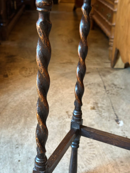 Small English Oak Barley Twist Table