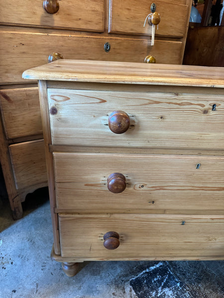 3-Drawer English Pine Chest