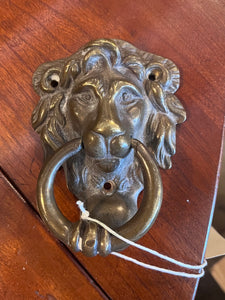Brass Door Knocker, Lion's Head