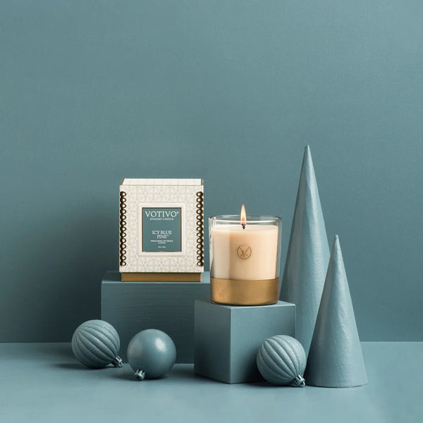 Icy Blue Pine Candle