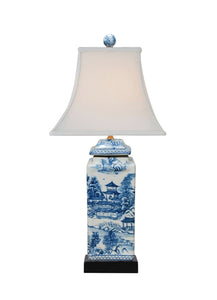 Blue and White Chinoiserie  Lamp