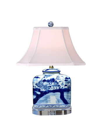Blue and White Canton Jar Lamp