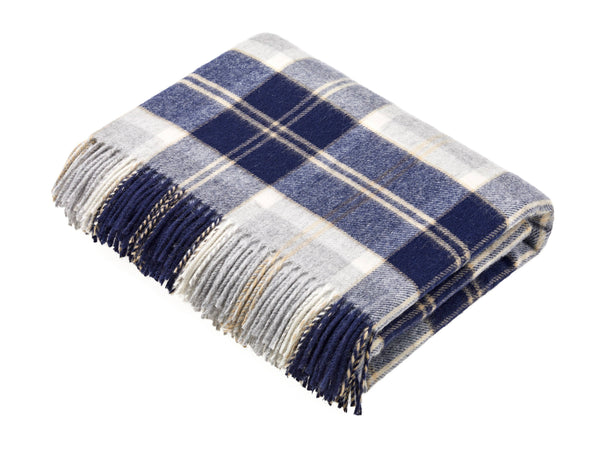 Tartan Plaid - Merino Lambswool Throw Blankets - Made in UK: Royal Stewart