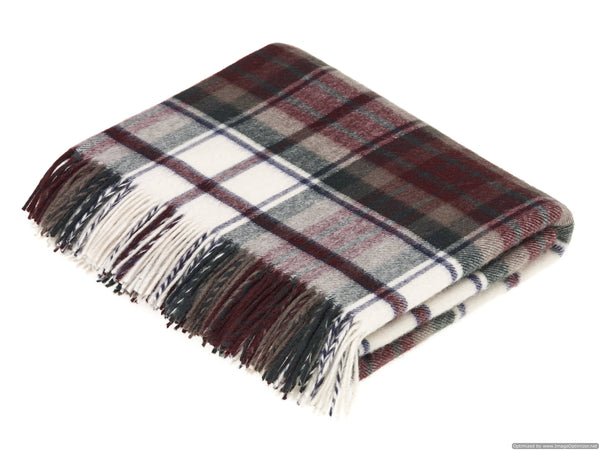 Tartan Plaid - Merino Lambswool Throw Blankets - Made in UK: Antique Royal Stewart