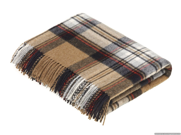 Tartan Plaid - Merino Lambswool Throw Blankets - Made in UK: Antique Royal Stewart