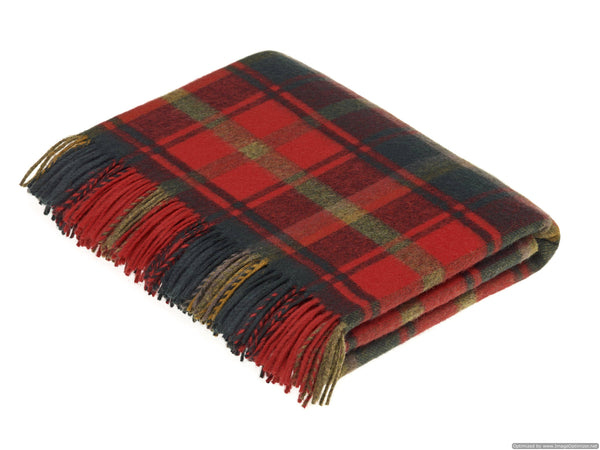 Tartan Plaid - Merino Lambswool Throw Blankets - Made in UK: Antique Royal Stewart