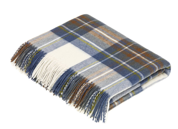 Tartan Plaid - Merino Lambswool Throw Blankets - Made in UK: Dress Stewart