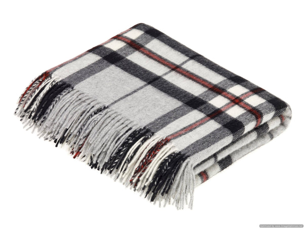 Tartan Plaid - Merino Lambswool Throw Blankets - Made in UK: Dress Stewart