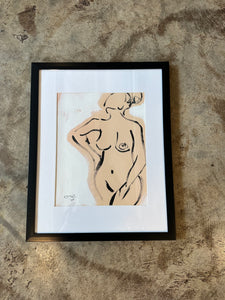 Simple Line Nude I, Peach by Angela Hughes Zokan