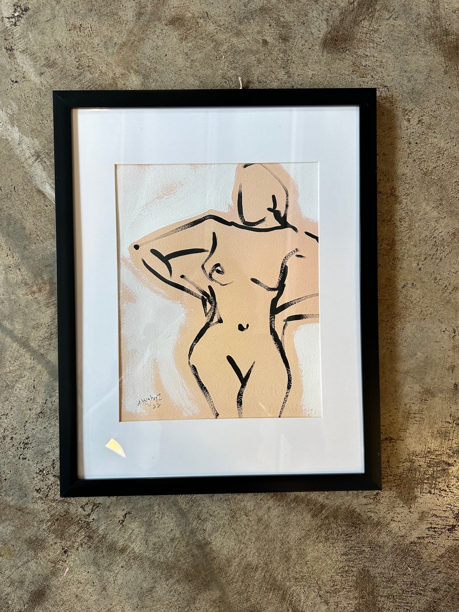 Simple Line Nude II, Peach by Angela Hughes Zokan
