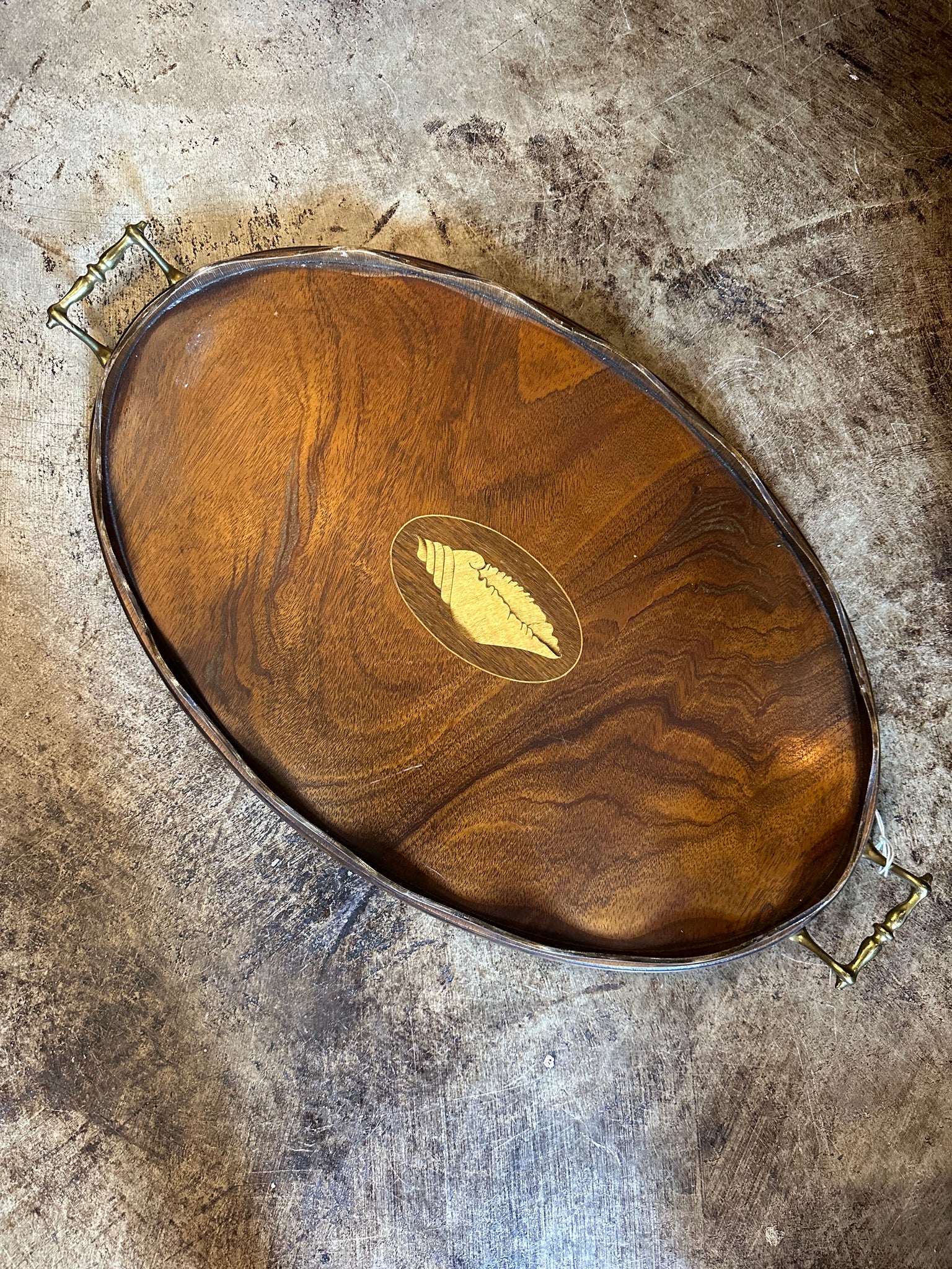 Inlaid Mahogany Tray