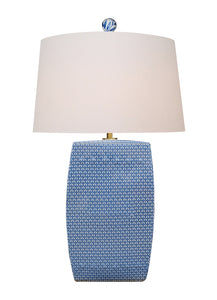 Blue and White Porcelain Square Lamp