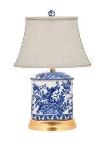 English Blue and White Jar Lamp