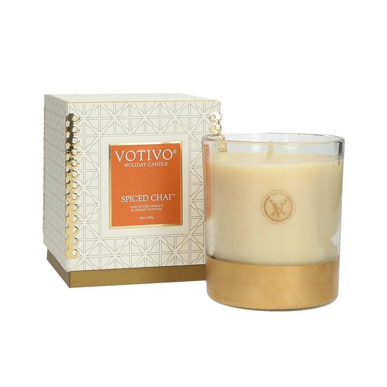 Spiced Chai Holiday Candle, Single Wick